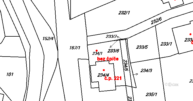 Česká Lípa 49037790 na parcele st. 234/1 v KÚ Dolní Libchava, Katastrální mapa