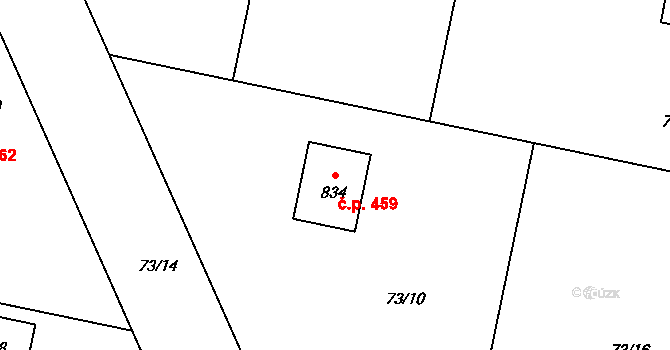 Nová Ves 459, Frýdlant nad Ostravicí na parcele st. 834 v KÚ Nová Ves u Frýdlantu nad Ostravicí, Katastrální mapa