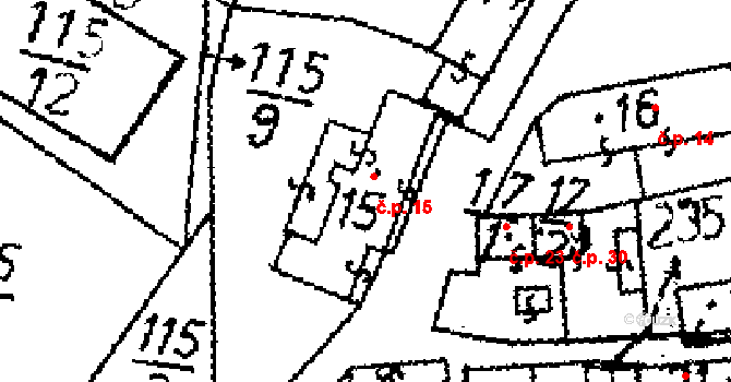 Ostrov 15, Zbraslavice na parcele st. 15 v KÚ Ostrov u Bohdanče, Katastrální mapa
