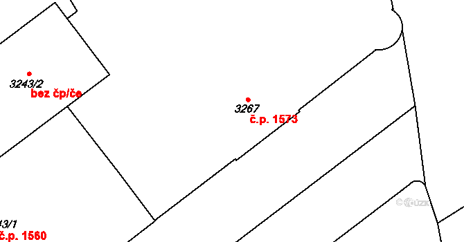 Jihlava 1573 na parcele st. 3267 v KÚ Jihlava, Katastrální mapa