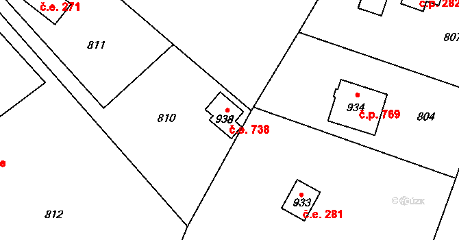 Černíky 738, Zvole, Katastrální mapa