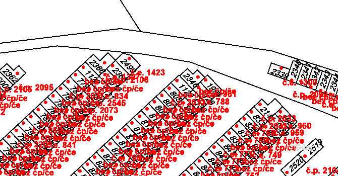 Sezimovo Ústí 2013 na parcele st. 805 v KÚ Sezimovo Ústí, Katastrální mapa