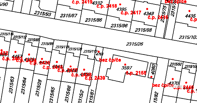 Rakovník 38614791 na parcele st. 4763 v KÚ Rakovník, Katastrální mapa