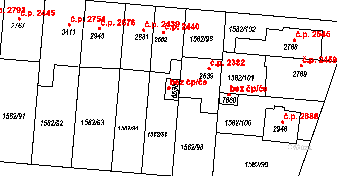 Kroměříž 39042791 na parcele st. 6538 v KÚ Kroměříž, Katastrální mapa
