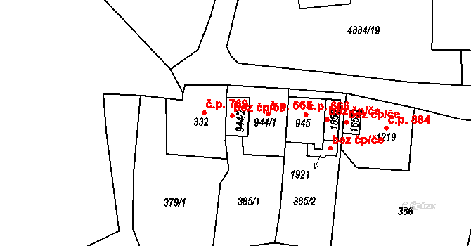 Jáchymov 39644791 na parcele st. 944/2 v KÚ Jáchymov, Katastrální mapa
