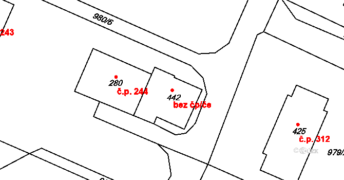 Čimelice 39939791 na parcele st. 442 v KÚ Čimelice, Katastrální mapa