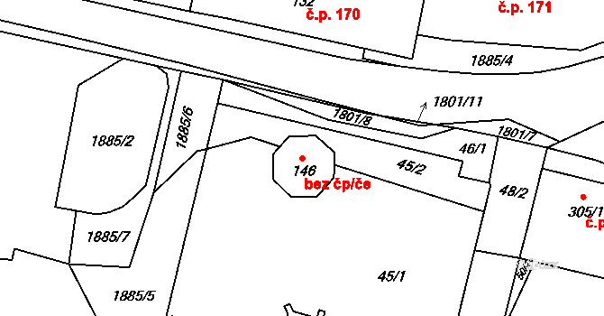 Sezemice 42058791 na parcele st. 146 v KÚ Sezemice nad Loučnou, Katastrální mapa