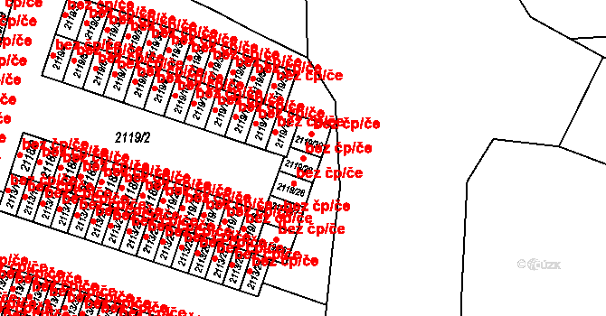 Dobruška 42174791 na parcele st. 2119/29 v KÚ Dobruška, Katastrální mapa