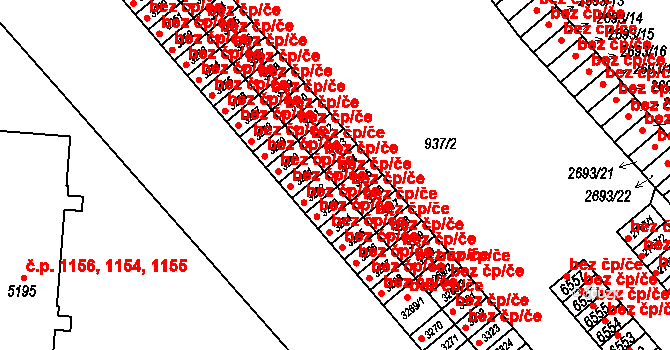 Chrudim 43748791 na parcele st. 3314 v KÚ Chrudim, Katastrální mapa