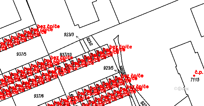 Kroměříž 45001791 na parcele st. 4558 v KÚ Kroměříž, Katastrální mapa