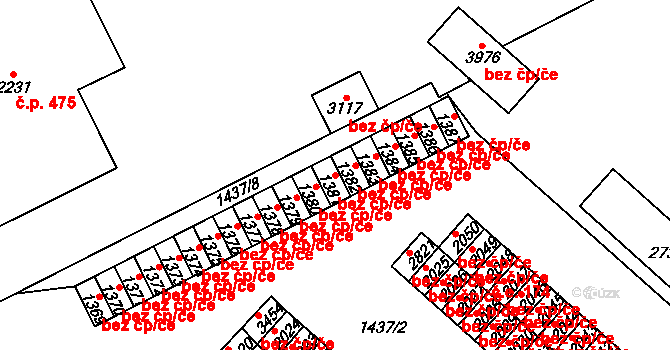 Vrchlabí 47032791 na parcele st. 1381 v KÚ Vrchlabí, Katastrální mapa