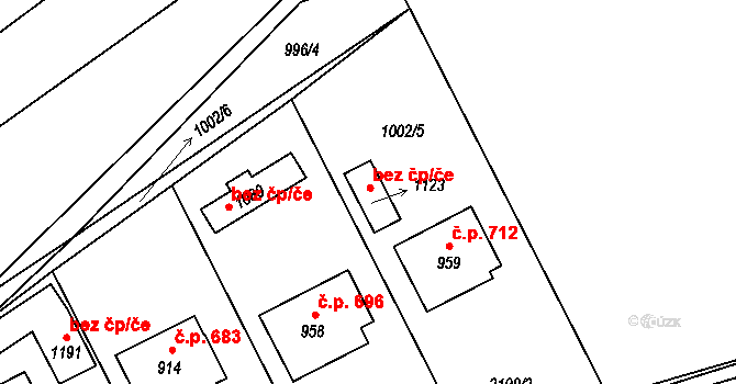 Lišov 47715791 na parcele st. 1123 v KÚ Lišov, Katastrální mapa