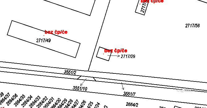 Holešov 48334791 na parcele st. 2717/29 v KÚ Holešov, Katastrální mapa