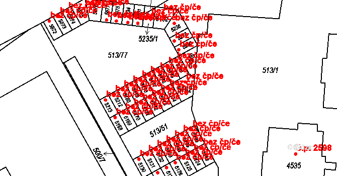 Šumperk 48522791 na parcele st. 5174 v KÚ Šumperk, Katastrální mapa