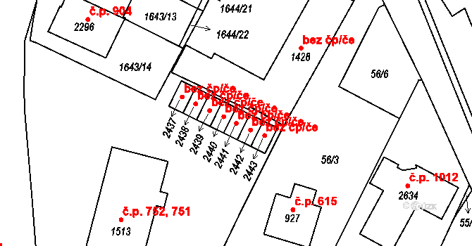 Heřmanův Městec 49028791 na parcele st. 2441 v KÚ Heřmanův Městec, Katastrální mapa
