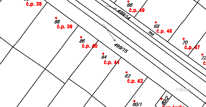 Smolín 41, Pohořelice na parcele st. 84 v KÚ Smolín, Katastrální mapa