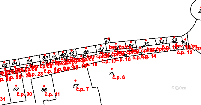 Hradčany 17, Praha na parcele st. 43 v KÚ Hradčany, Katastrální mapa
