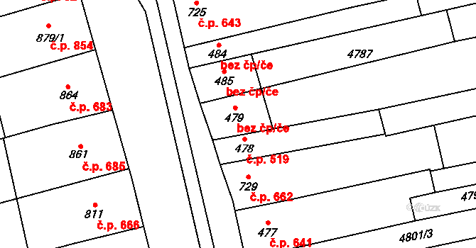 Blatnice pod Svatým Antonínkem 41604792 na parcele st. 479 v KÚ Blatnice pod Svatým Antonínkem, Katastrální mapa