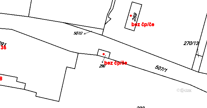Milotice nad Bečvou 42171792 na parcele st. 290 v KÚ Milotice nad Bečvou, Katastrální mapa