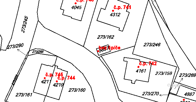 Trutnov 42408792 na parcele st. 5657 v KÚ Trutnov, Katastrální mapa