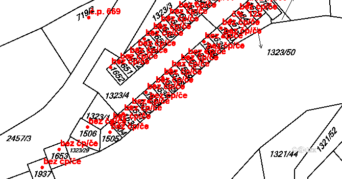 Polná 44526792 na parcele st. 1635 v KÚ Polná, Katastrální mapa