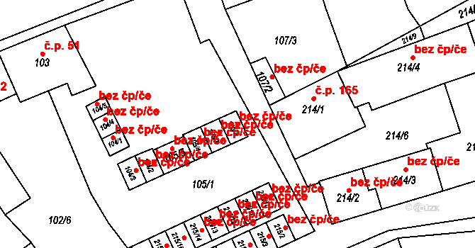 Kryry 48102792 na parcele st. 105/2 v KÚ Kryry, Katastrální mapa