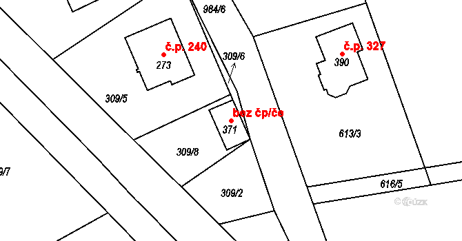 Dobratice 50294792 na parcele st. 371 v KÚ Dobratice, Katastrální mapa