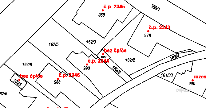 Roudnice nad Labem 106893793 na parcele st. 1067 v KÚ Podlusky, Katastrální mapa
