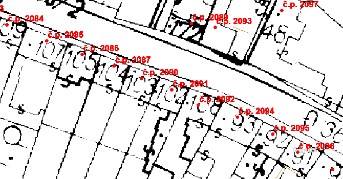 Podlusky 2091, Roudnice nad Labem na parcele st. 102 v KÚ Podlusky, Katastrální mapa