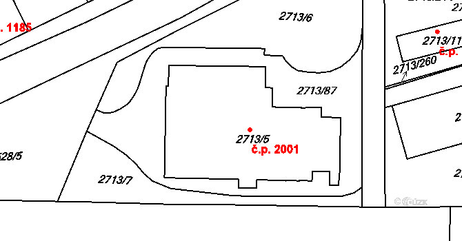 Tachov 2001 na parcele st. 2713/5 v KÚ Tachov, Katastrální mapa