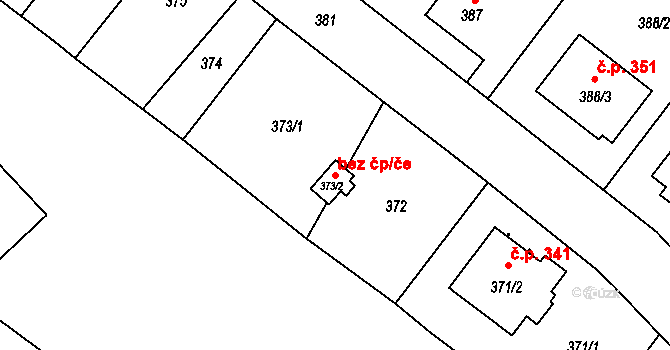 Bohumín 38234793 na parcele st. 373/2 v KÚ Pudlov, Katastrální mapa