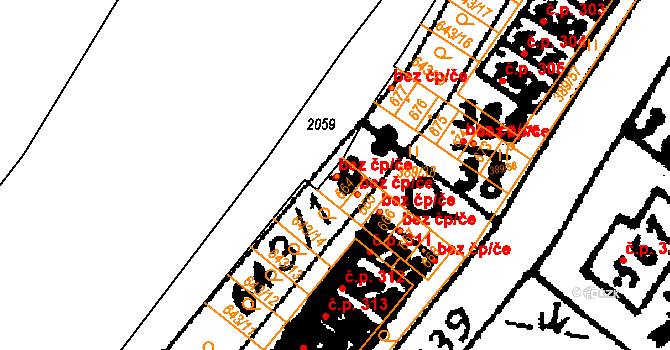 Nasavrky 54208793 na parcele st. 664 v KÚ Nasavrky, Katastrální mapa