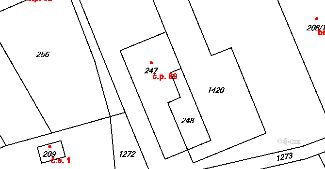 Lučice 89, Chlumec nad Cidlinou, Katastrální mapa