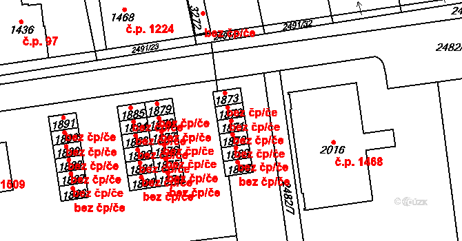 Choceň 39423794 na parcele st. 1871 v KÚ Choceň, Katastrální mapa