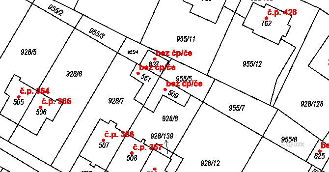 Jevišovice 40973794 na parcele st. 561 v KÚ Jevišovice, Katastrální mapa