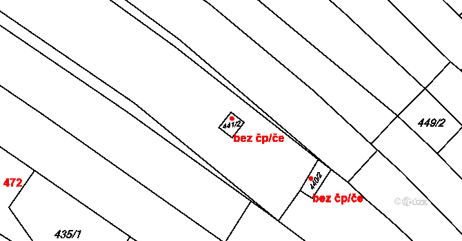 Brno 41864794 na parcele st. 441/2 v KÚ Žebětín, Katastrální mapa