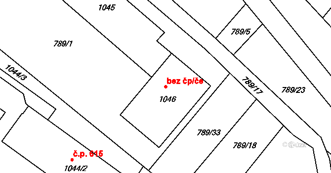 Jablůnka 42263794 na parcele st. 1046 v KÚ Jablůnka, Katastrální mapa