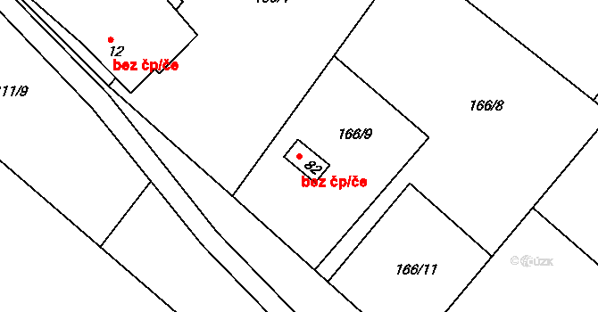 Dvůr Králové nad Labem 43594794 na parcele st. 82 v KÚ Sylvárov, Katastrální mapa