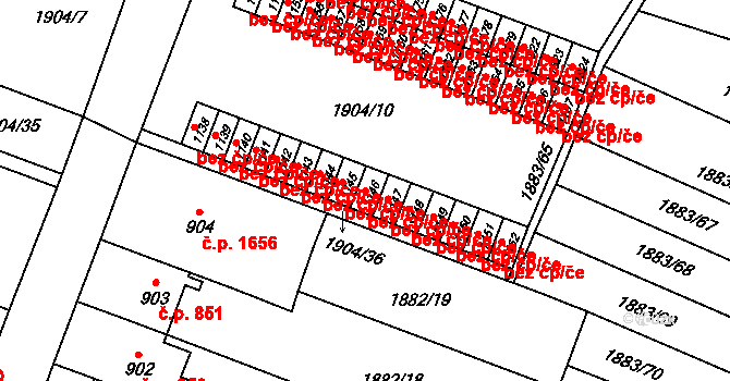 Opava 43814794 na parcele st. 1146 v KÚ Kateřinky u Opavy, Katastrální mapa
