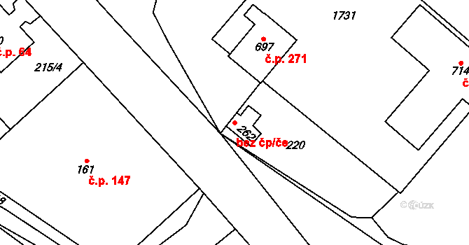 Rybník 45492794 na parcele st. 262 v KÚ Rybník u České Třebové, Katastrální mapa