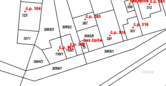 Doubravice nad Svitavou 46024794 na parcele st. 341 v KÚ Doubravice nad Svitavou, Katastrální mapa