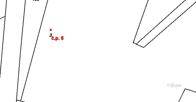 Vanůvek 6 na parcele st. 3 v KÚ Vanůvek, Katastrální mapa