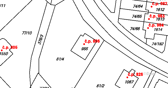Sezimovo Ústí 806 na parcele st. 955 v KÚ Sezimovo Ústí, Katastrální mapa