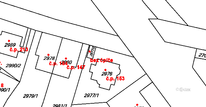 Teplice 39136795 na parcele st. 2977/2 v KÚ Teplice, Katastrální mapa