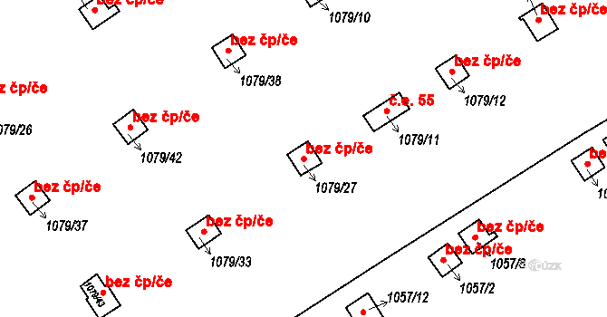 Teplice 45124795 na parcele st. 1079/27 v KÚ Teplice-Trnovany, Katastrální mapa