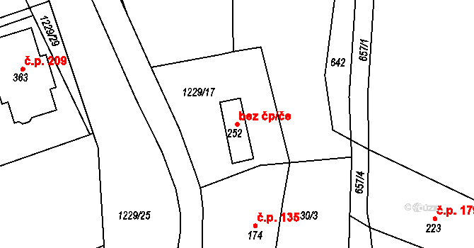 Ejpovice 47103795 na parcele st. 252 v KÚ Ejpovice, Katastrální mapa