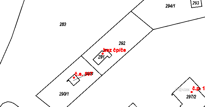 Fryšták 47792795 na parcele st. 291 v KÚ Vítová, Katastrální mapa