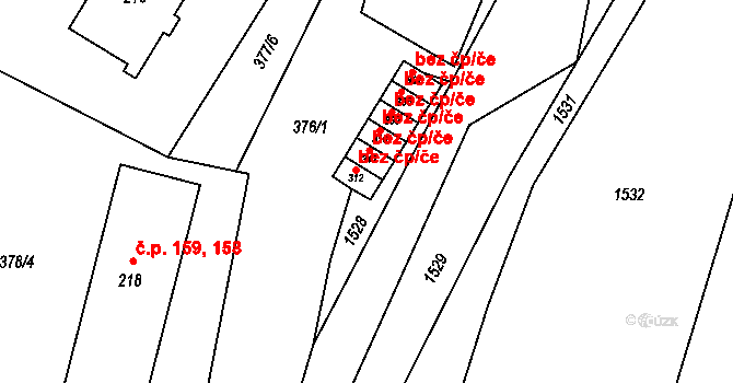 Skalice nad Svitavou 47815795 na parcele st. 312 v KÚ Skalice nad Svitavou, Katastrální mapa