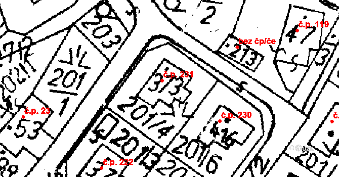 Markvartice 231, Jablonné v Podještědí na parcele st. 373 v KÚ Markvartice v Podještědí, Katastrální mapa