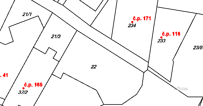 Strážovice 168, Katastrální mapa